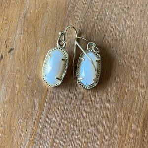 Mini white Kendra Scott earrings